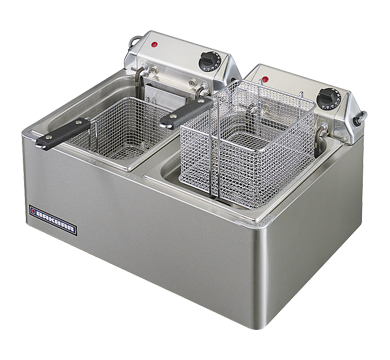 Bakbar Ec64 Countertop Twin Tank Electric Fryer Moffat Commercial Deep Fryer